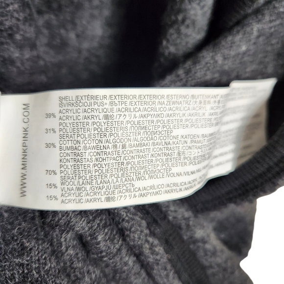 MINKPINK NWT Just Charming Shrug Poncho Gray Plaid OSFA Women's One Size - Picture 12 of 13